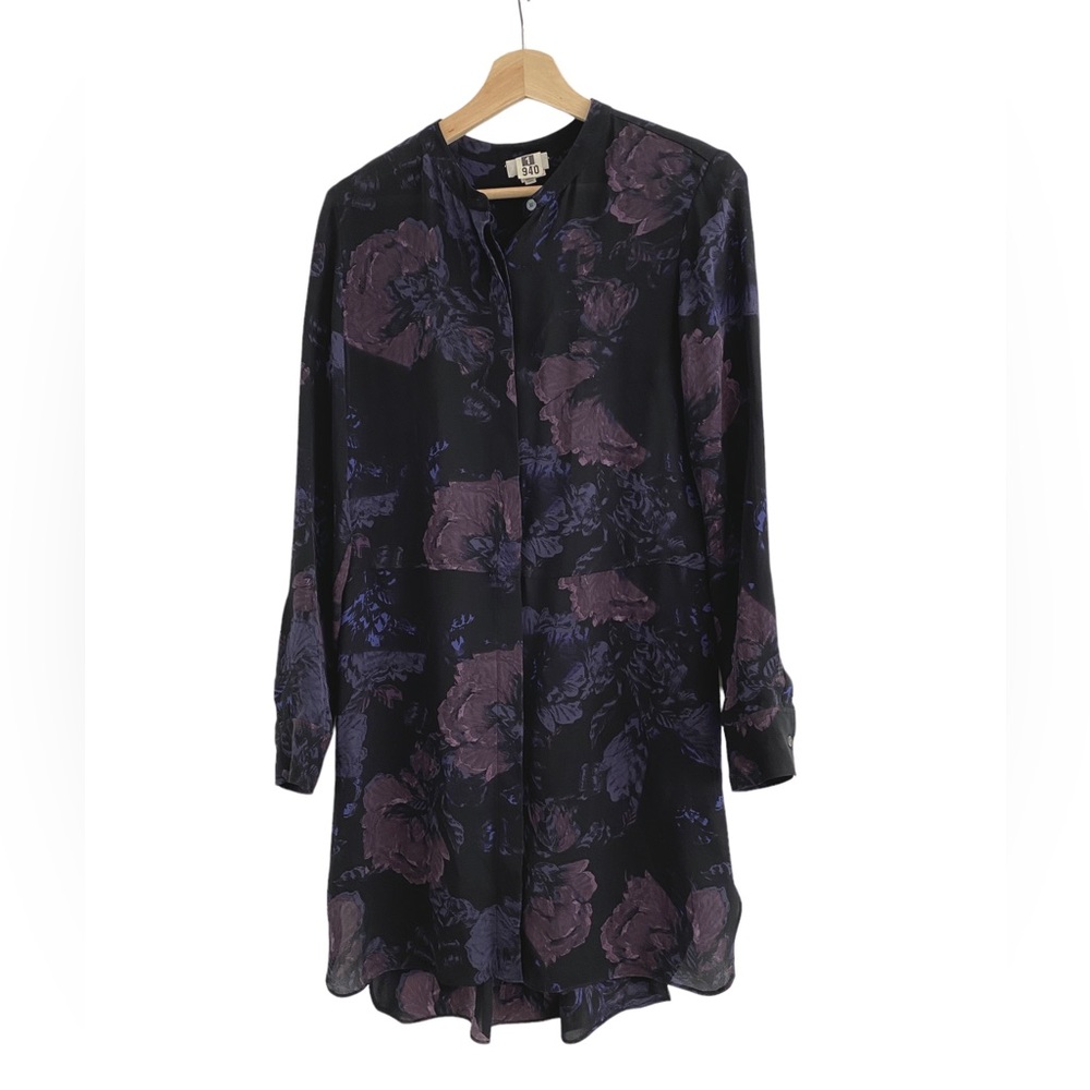 Wilfred silk button up floral dress